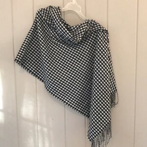 Black and White Checkered Shawl